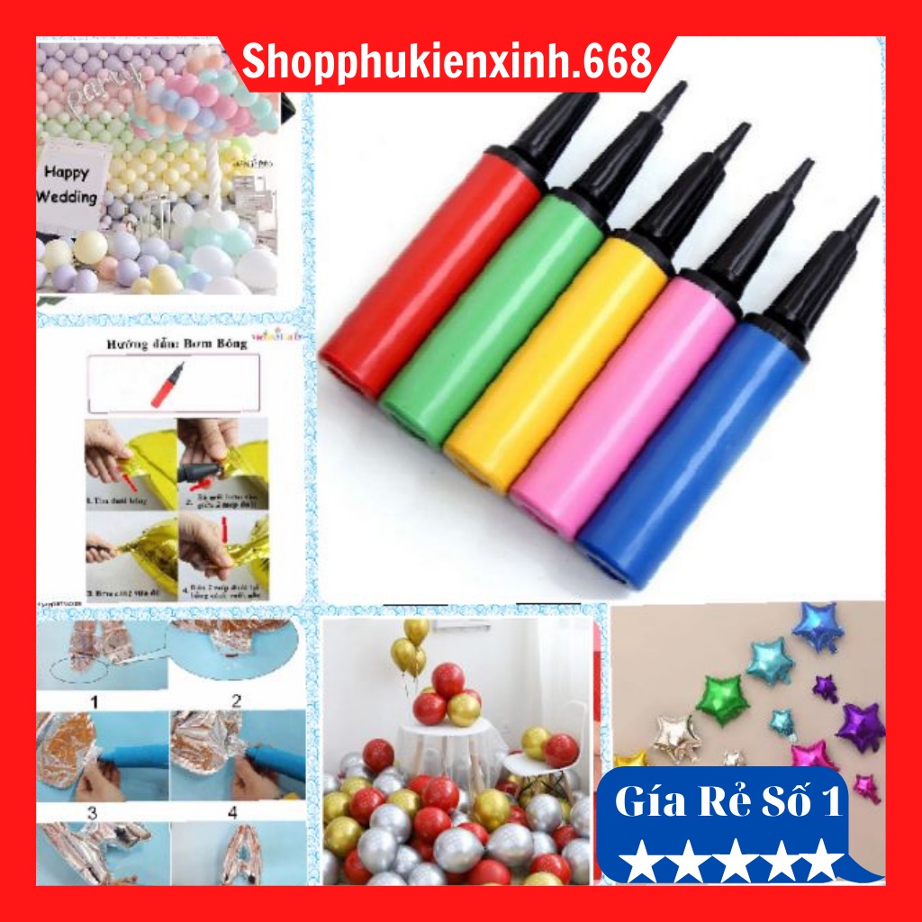 Bơm Bong Bóng [ Trợ Gía ] Bơm Bong Bóng  Cầm Tay ( Đủ Màu )
