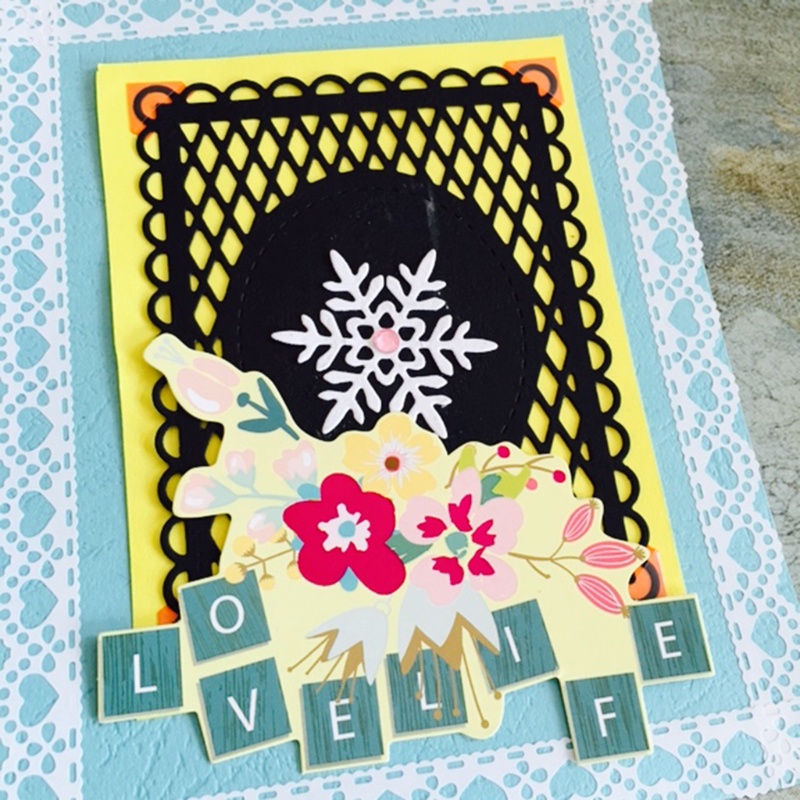 Khuôn Cắt Giấy Làm Từ Kim Loại Hình Tráng Gương Trang Trí Scrapbook