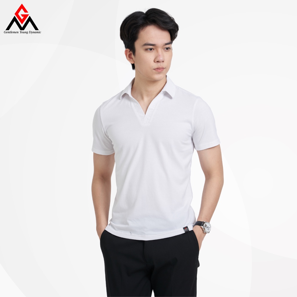 Áo thun có cổ nam cổ V phong cách, chất liệu cotton mềm, mịn, thoáng mát, dáng trẻ trung năng động GM APG009