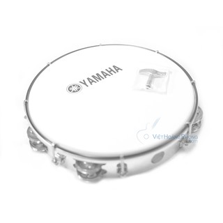 Trống Lắc Tay – Trống Gõ Bo – Tambourine Yamaha (Trắng đục)