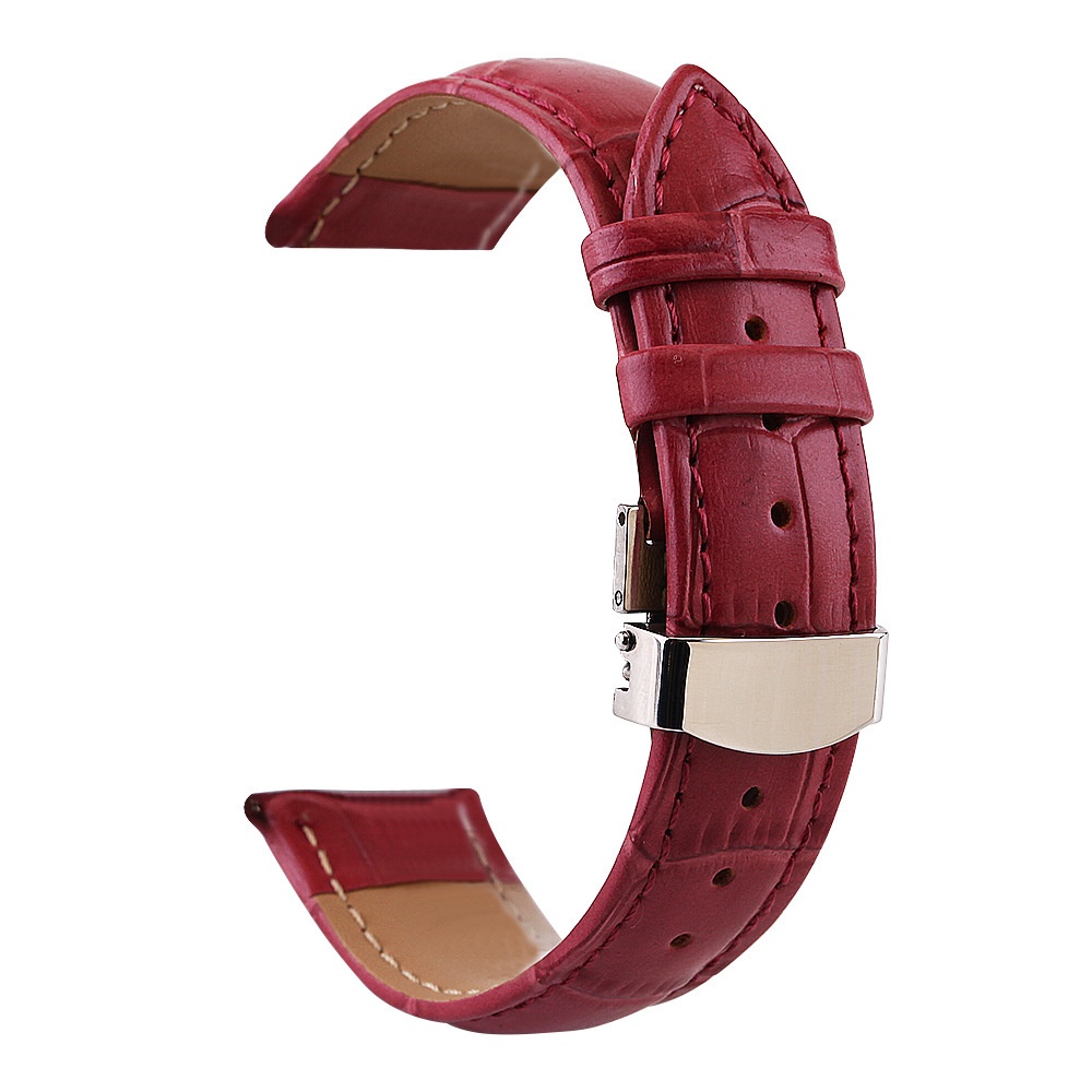 Dây Đeo Bằng Da Bò Mềm Có Khóa Hình Bướm Cho Tissot 1853 Seiko 1853 14mm 14mm 16mm 19mm 20mm 21mm 22mm