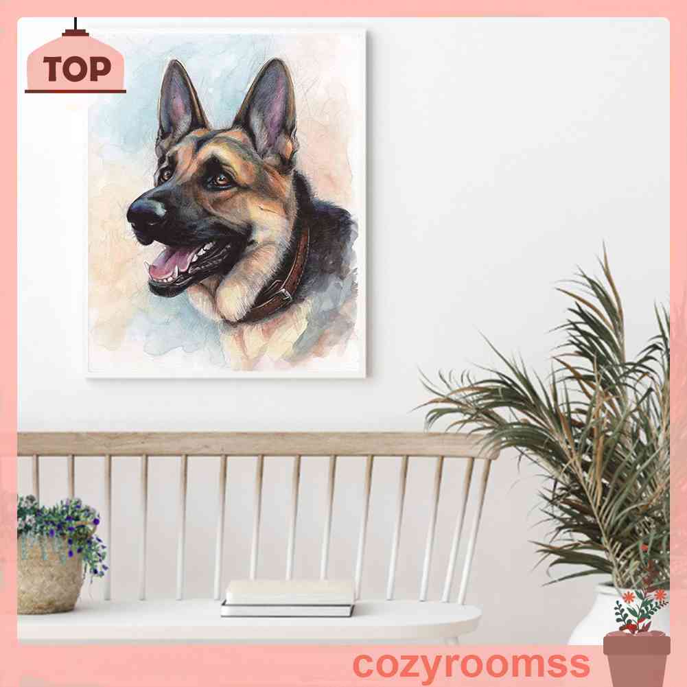(canvas no printing)  Toàn Bộ Bộ Tranh Thêu Chữ Thập 11CT DIY Hình Chú Chó Xinh Xắn Đáng Yêu