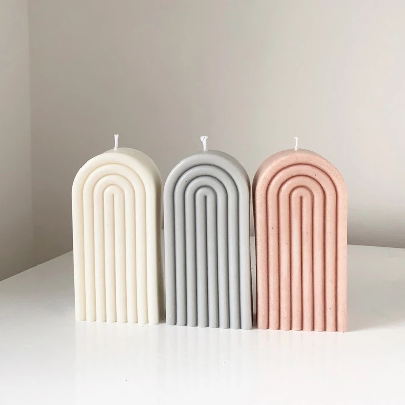 Khuôn Silicone Tạo Hình Làm Nến Thơm Hình Học 3D Diy