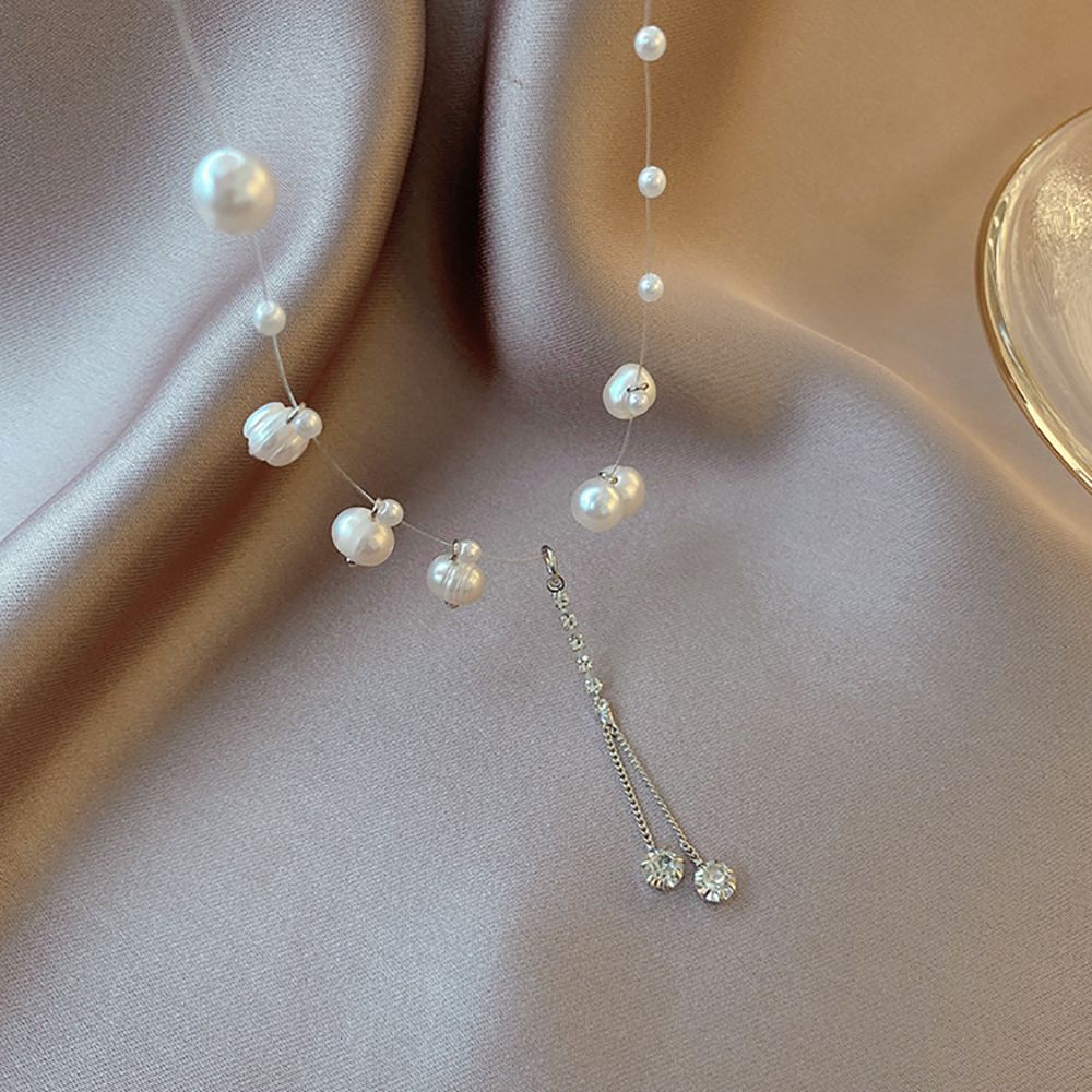 Vòng cổ Hợp Kim Đính Ngọc Trai Phong Cách Hàn Quốc Cổ Điển Dành Cho Nữ