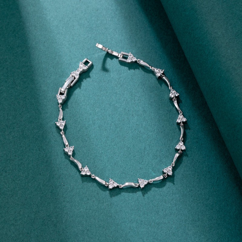 Vòng Tay Nữ Mạ Vàng Trắng, Đính Đá Nhã Nhẹn Sang Trọng  - XPLT20