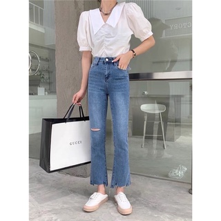 Quần Jeans loe rách