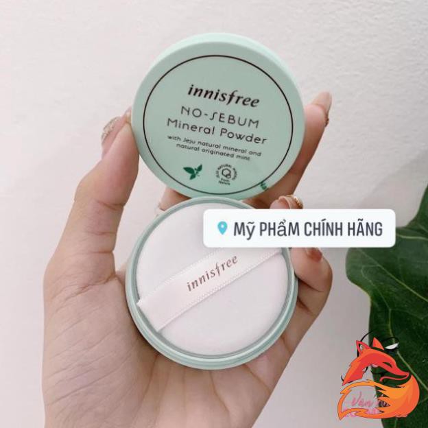 Phấn phủ kiềm dầu dạng bột khoáng Innisfree No Sebum Mineral Powder 5g