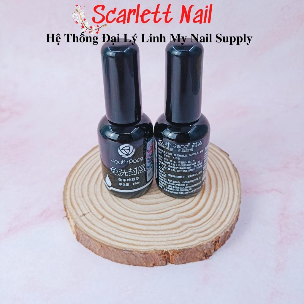 Sơn Top Base Hoa Hồng Cứng Móng Youth Rose - chuyên dụng cho dân làm móng