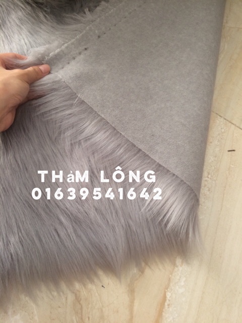 Thảm Lông Trắng + Xám Giá Rẻ