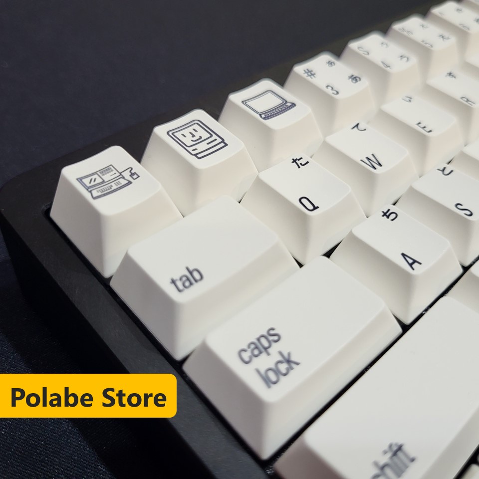 Keycap Apple 2048 Cherry Thick PBT, keycap bàn phím cơ nhiều nút cân nhiều layout - Polabe Store