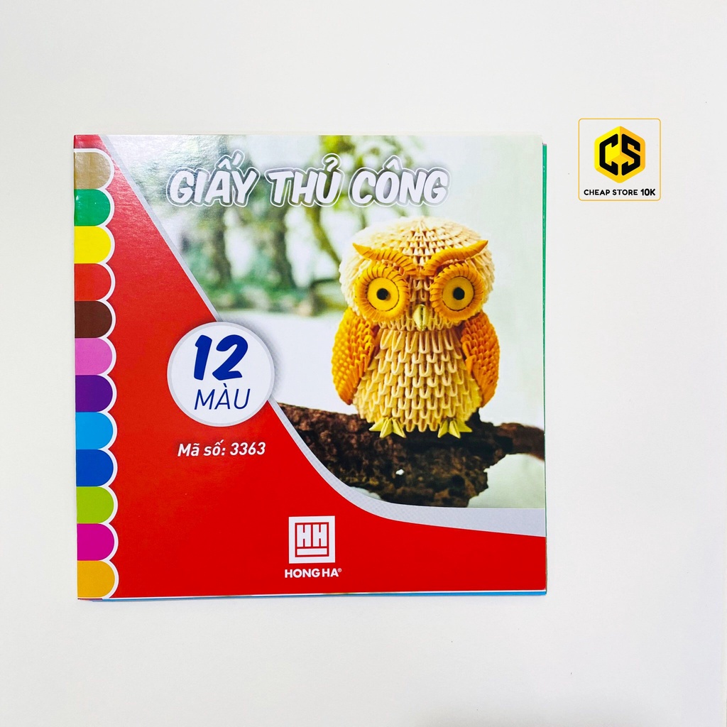 Giấy thủ công Hồng Hà 12 màu 3363, cheapstore10k, cheapstore