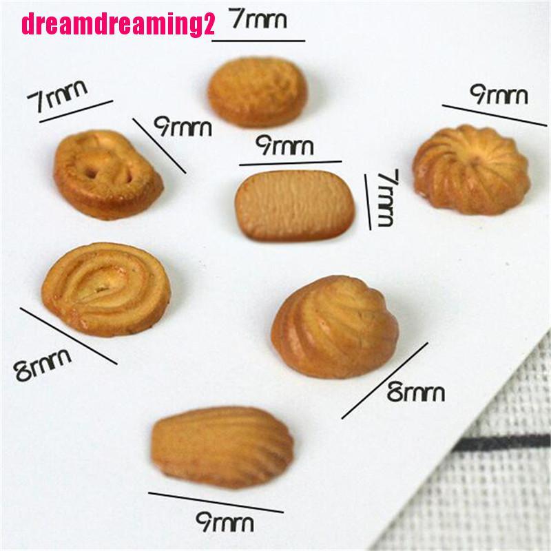 Bộ 7 Mô Hình Bánh Quy Mini Dễ Thương Tỉ Lệ 1: 1