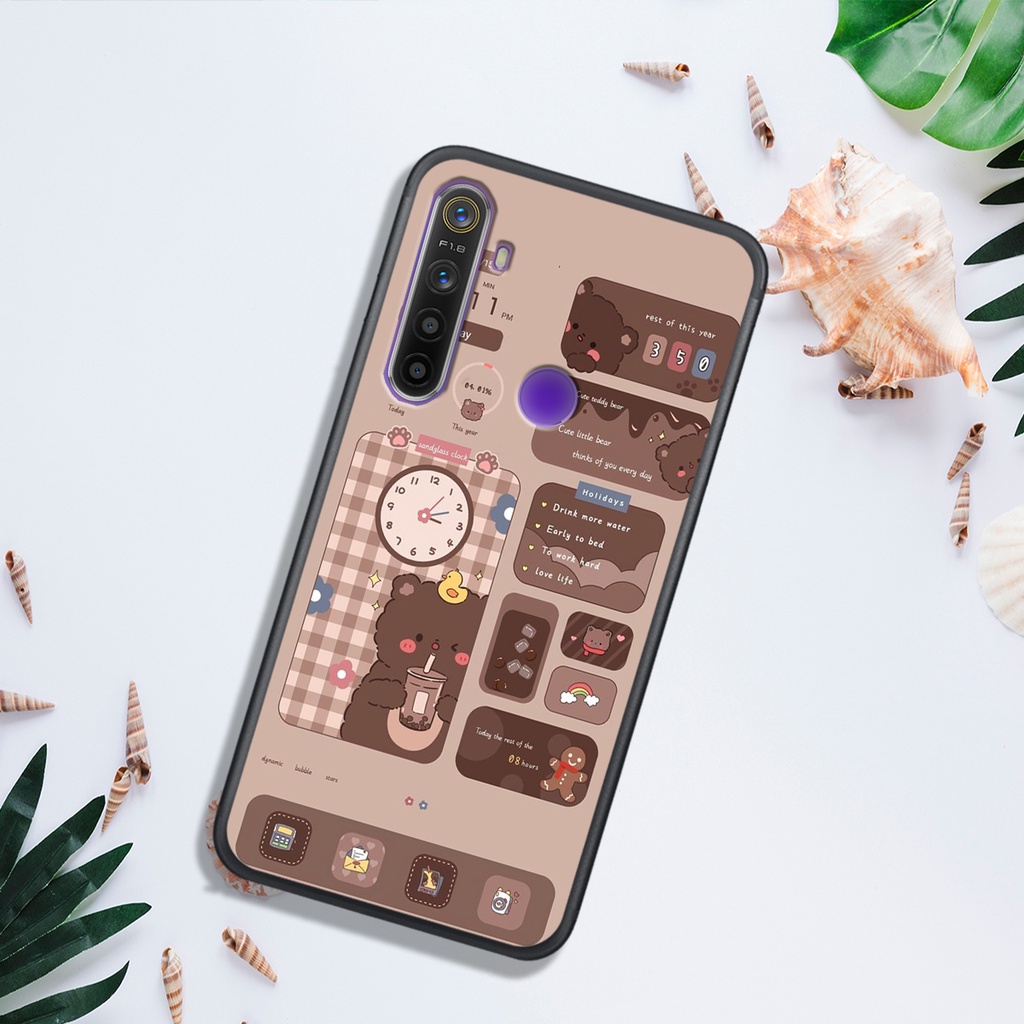 ỐP LƯNG OPPO REALME 3 - REALME 3 PRO - REALME 5/5i/5s/6i - REALME 5 PRO , IN HÌNH GẤU NÂU CHOCOLATE ĐÁNG YÊU.