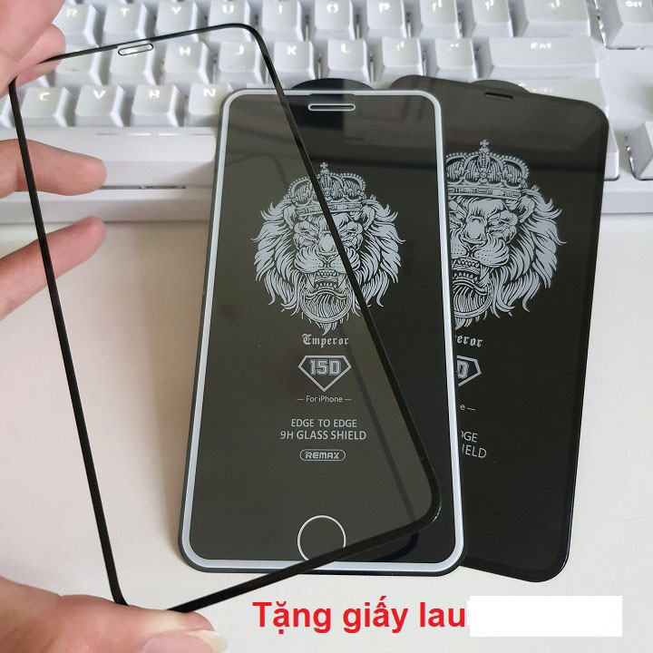 Kính iphone cường lực15D REMAX full màn 5/5s/6/6s/7/7plus/8/8plus/plus/x/xr/xs/11/12/pro/max casealpha