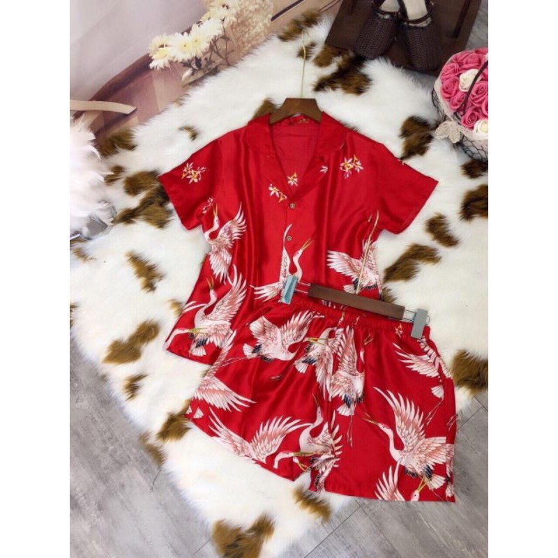 (Có sẵn) Pijama phi lụa satin cao cấp - Quần áo peatie (peatie.cutie)❤💕
