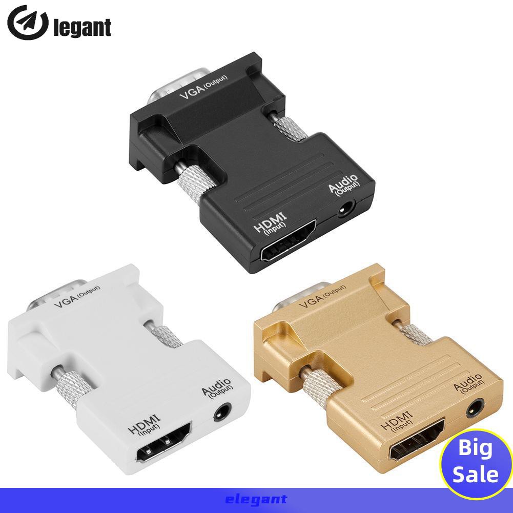 Đầu chuyển đổi HDMI sang VGA chất lượng 1080P có cổng âm thanh tiện dụng