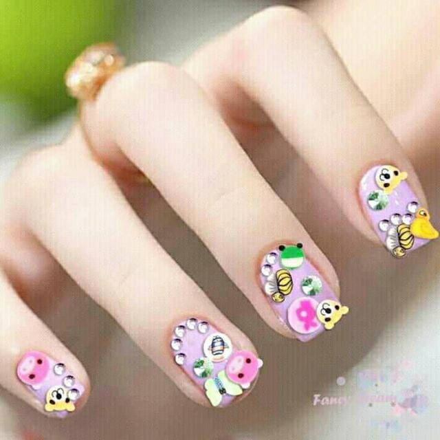 100 miếng đất sét dán móng tay