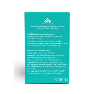 Bao Cao Su UP Siêu mỏng 0.ZERO (Hộp 12C)