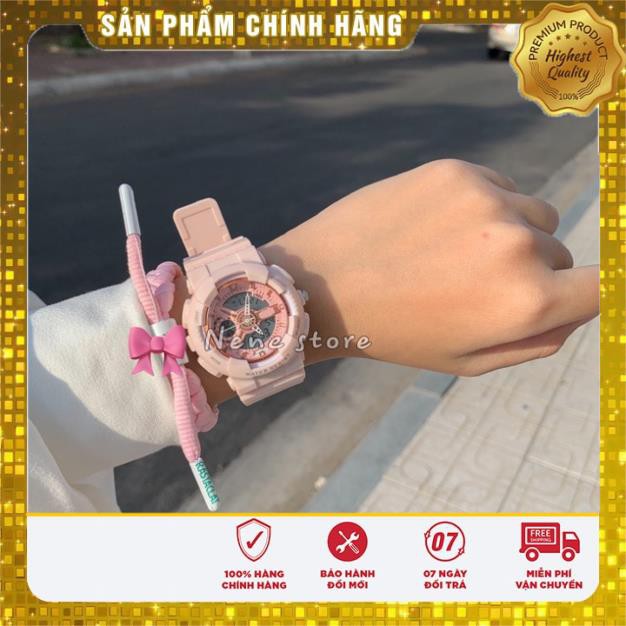 Gía khai trương_ Đồng hồ nam, nữ PINK 3 kim unisex dây nhựa kiểu dáng dễ thương dành cho học sinh