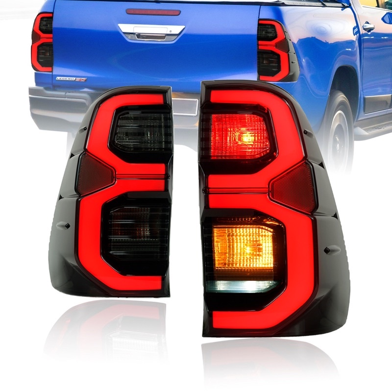 Đèn led hậu cho xe Toyota Hilux độ mẫu Rocco Lắp đời 2016 đến 2021 Hàng Cắm giắc