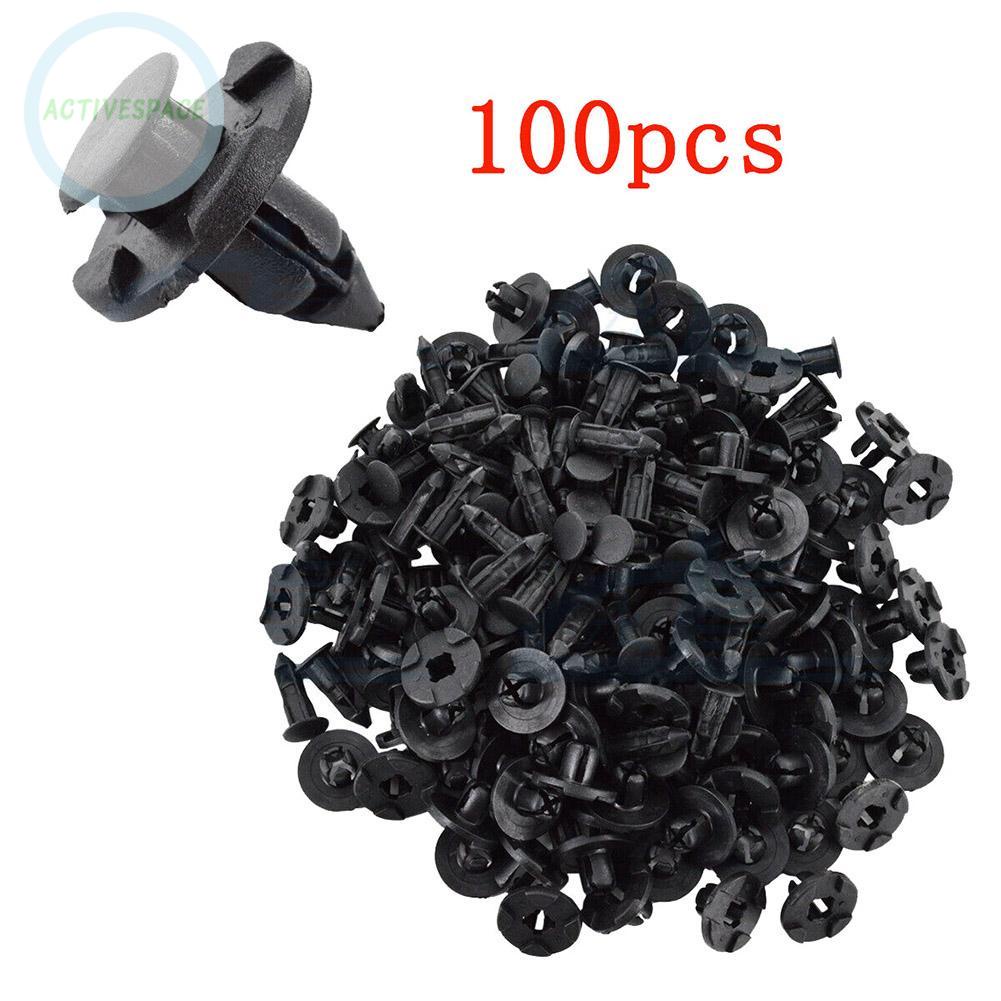 Fastener Clips 100pcs Trucks 8mm Universal Fastener Clip Airplanes Black Bumper