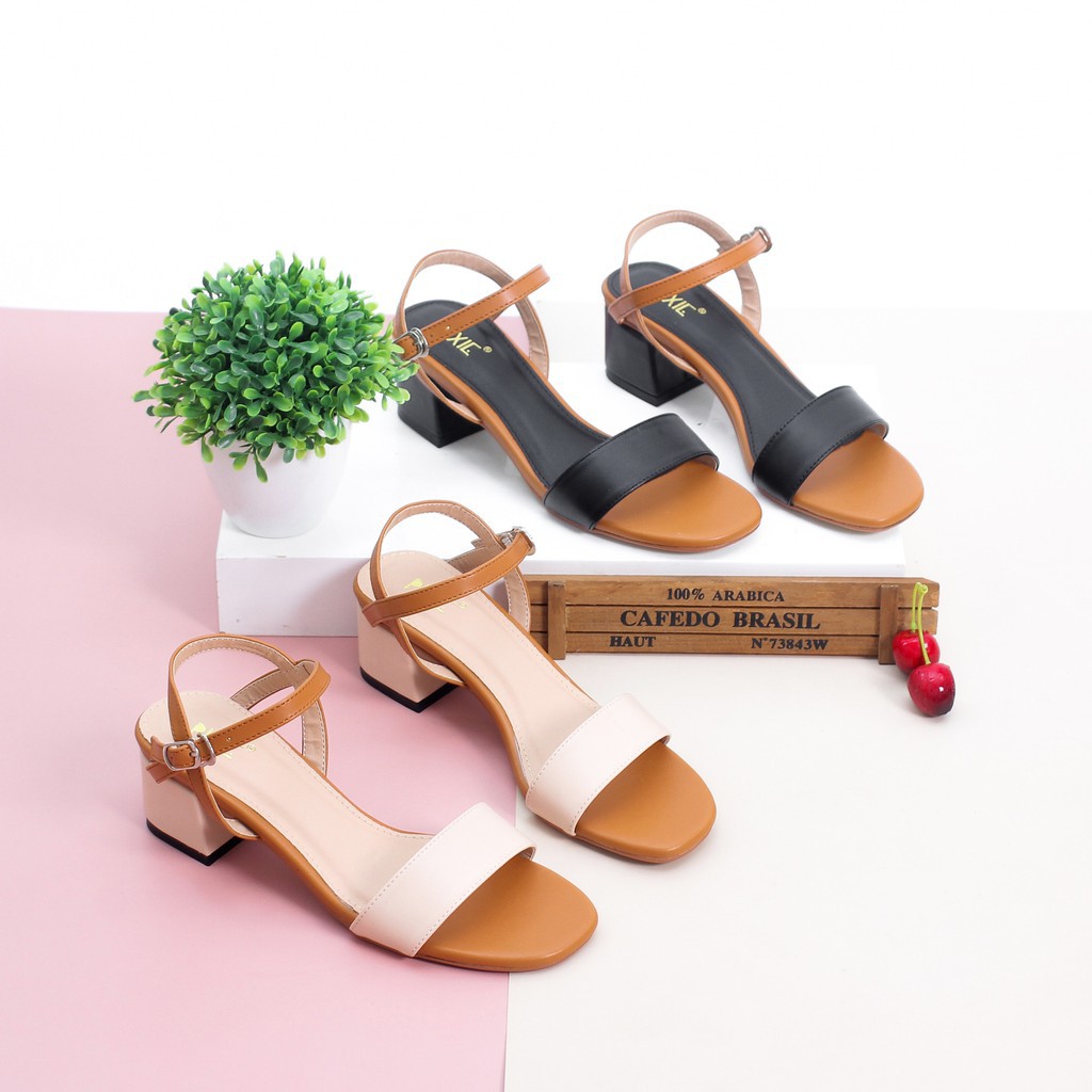 Giày Sandal Cao Gót 3cm Mix Nhiều Màu X476