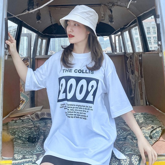 Áo thun nữ / Áo phông nữ tay lỡ form rộng freesize The Collis 2002