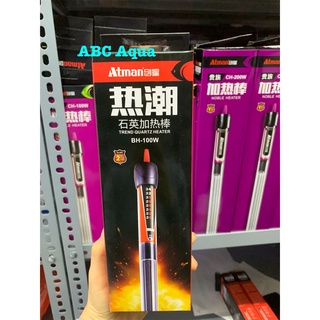Sưởi bể cá, đèn sưởi bể cá atman bh 100w 200w 300w, điều chỉnh nhiệt độ nước hồ cá, bể cá