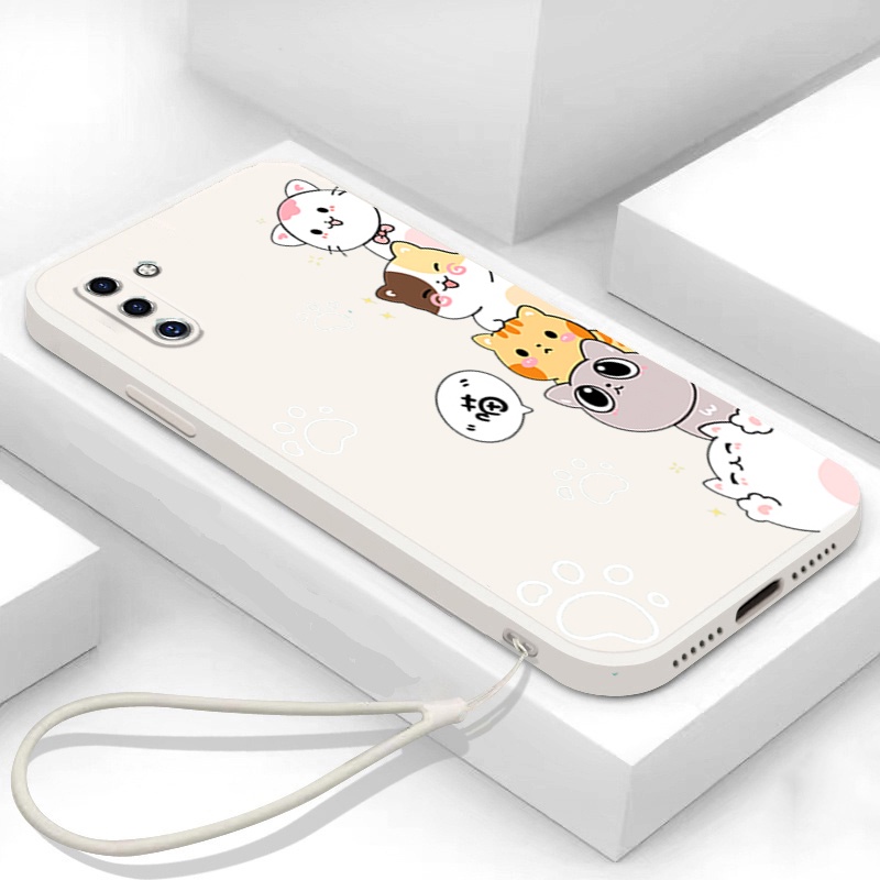 Ốp lưng samsung note 10 plus SAMSUNG note 20 Ốp Điện Thoại Silicon Mềm Bảo Vệ Cho samsung note 10 plus note 20 DZMM01 viền vuông cute