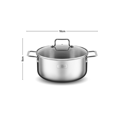 Bộ nồi inox Elmich ⚡ CHUẨN CHÍNH HÃNG ⚡ Bộ nồi inox liền khối Elmich Trimax XR EL-8075 size 16, 20, 22 chảo 26cm