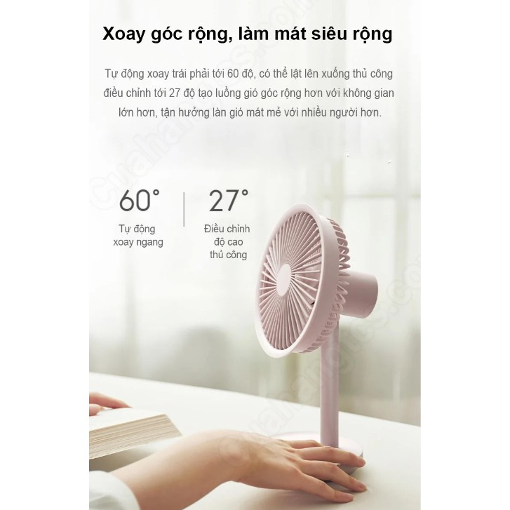 Quạt sạc pin để bàn SOLOVE F5 chính hãng