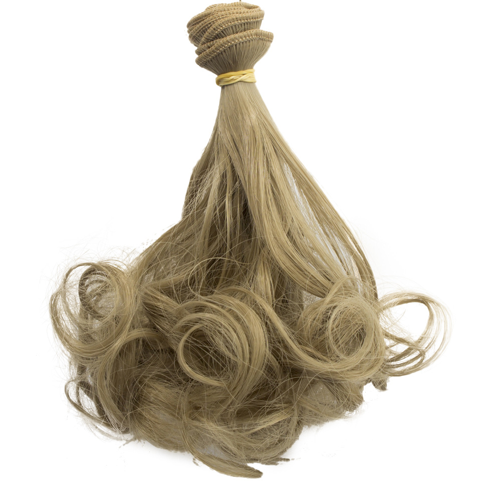 Bộ tóc giả uốn cúp đáng yêu trang trí cho búp bê