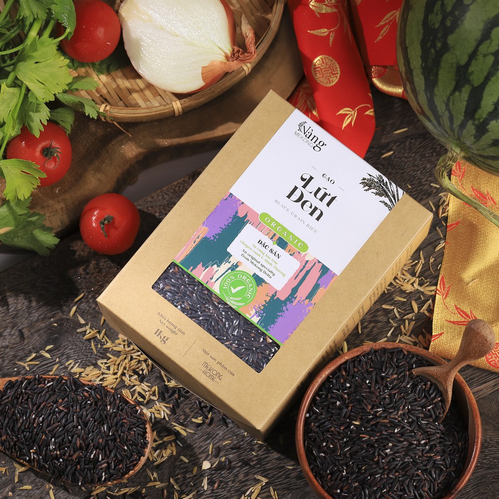 COMBO 2kg - Gạo Hữu Cơ - Gạo LỨT ĐEN - Nàng MEKONG - 100% Organic - MEKONG HOME
