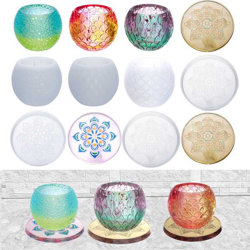 Set 6 Khuôn Silicone Làm Đế Lót Ly Tiện Dụng