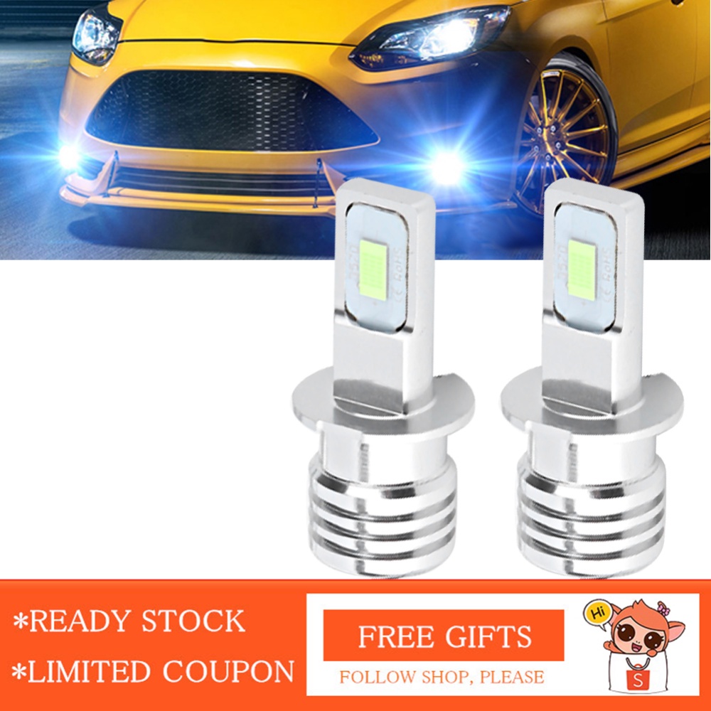 Bộ 2 Bóng Đèn Sương Mù H3 80w 8000k Led Ánh Sáng Xanh 12-24v