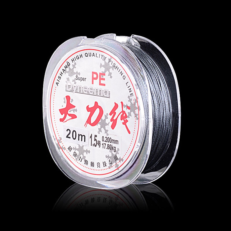 Cuộn dây câu cá 4 sợi 20m bằng nhựa PE chống mòn chống tĩnh điện