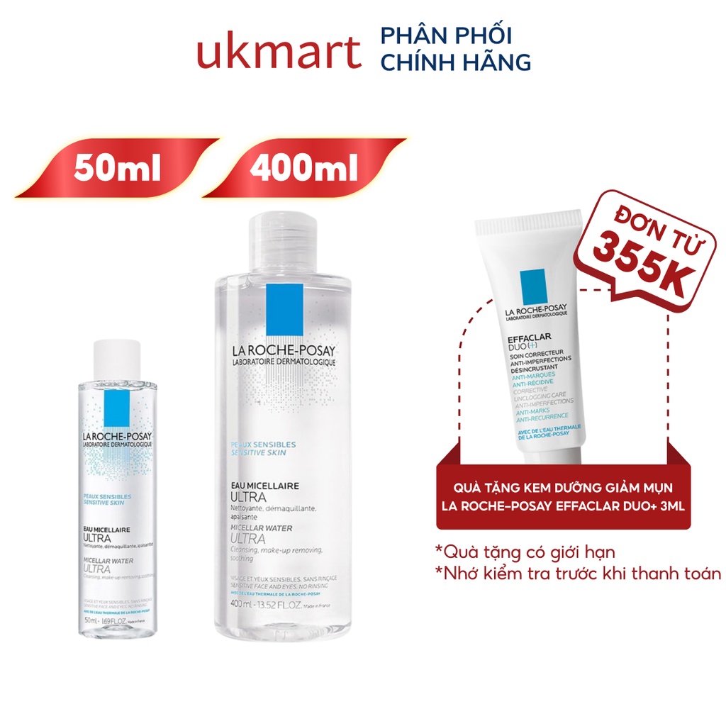 Nước Tẩy Trang Làm Sạch Sâu Cho Da Nhạy Cảm La Roche-Posay Micellar Water Ultra Sensitive Skin