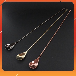 Drop Barspoon 40cm - Thìa Khuấy 1 Đầu Giọt Nước Mạ Màu 40cm
