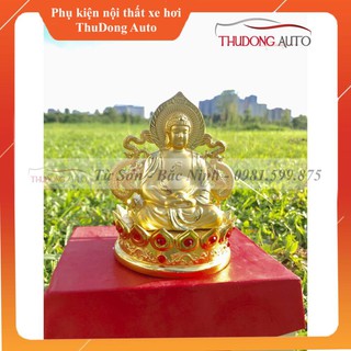 Tượng phật tổ như lai 2 mặt mạ vàng - tượng đặt taplo ô tô