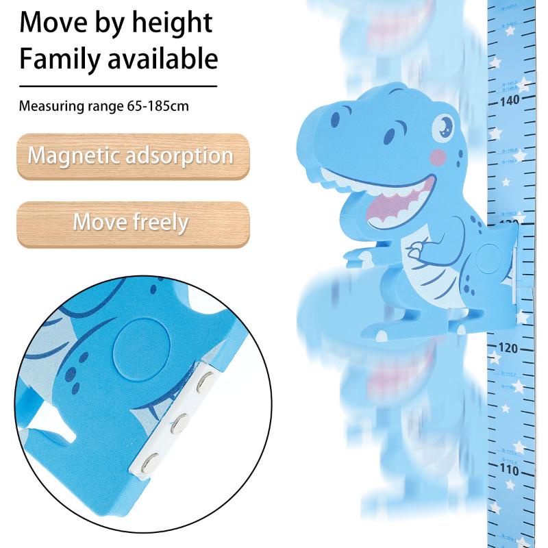 Thước Đo Chiều Cao Từ Tính Gắn Tường Hình Hoạt Hình 65cm-185cm Dành Cho Bé Trai Và Bé Gái