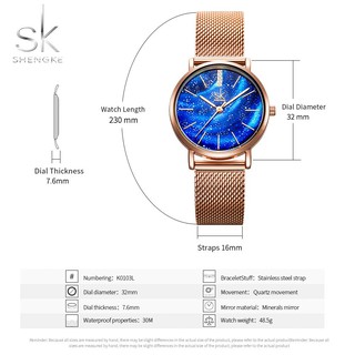 Đồng Hồ Nữ Shengke 11K0103L