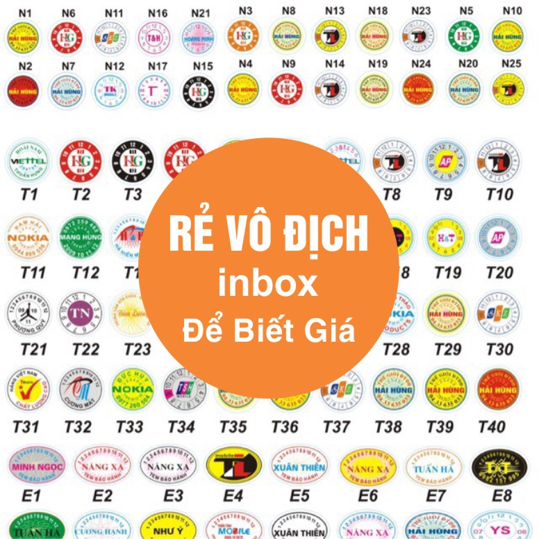 In tem vỡ - Tem bảo hành - Miễn Phí thiết kế