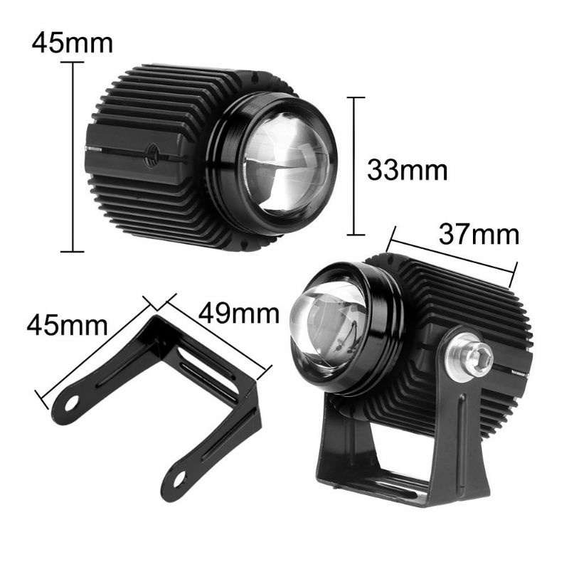 Bóng đèn trợ sáng mini bi cầu led 2 màu Vàng Trắng TD35 YWZ Bala  thiết kế thể thao chống nước và Công tắc Mở tắt Mở