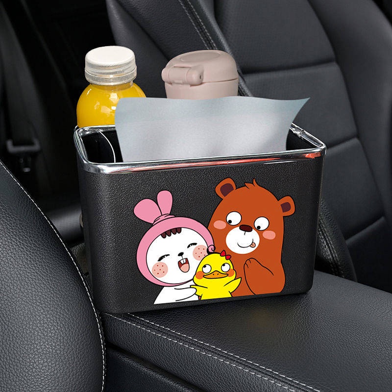 Hộp đựng khăn giấy tay vịn xe hơi để cốc nước trang trí dễ thương D1yw