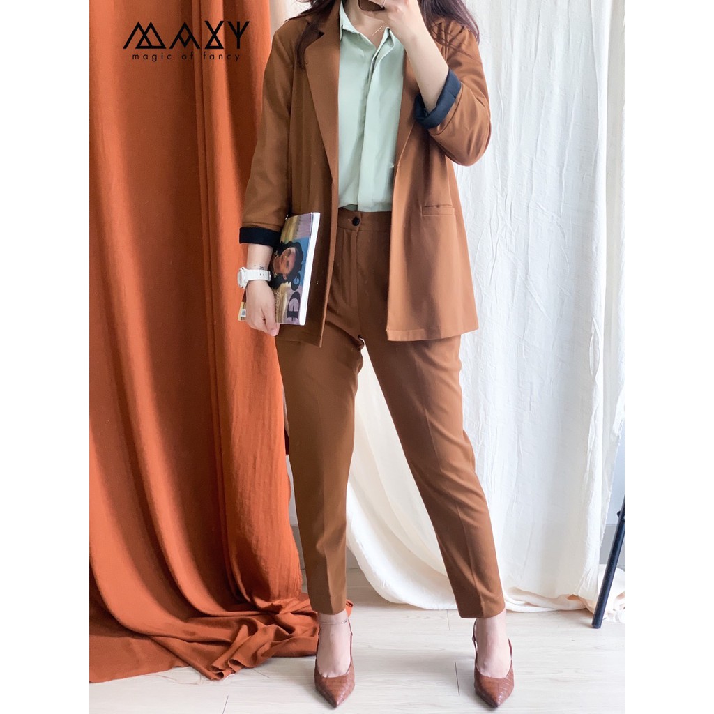 Áo khoác blazer phong cách Hàn Quốc browny blazer Maxy Workshop | BigBuy360 - bigbuy360.vn