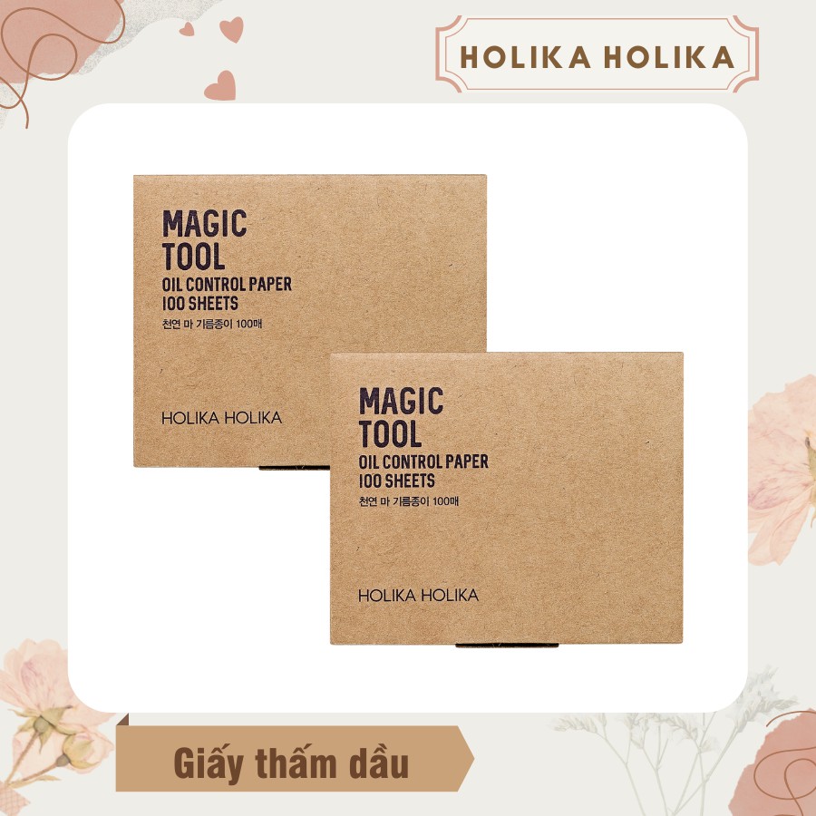 Giấy thấm dầu 💖FREESHIP💖 Holika Magic Tool Oil Control Paper 100 tờ/gói 10x6,2 (cm)_16591