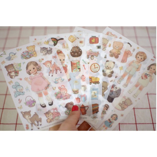 Bộ 6 Tấm Sticker Búp Bê Baby Doll