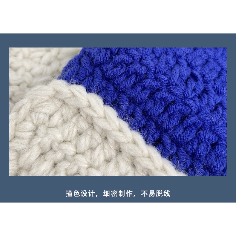Chụp tai giữ ấm mùa đông bằng len dệt kim phong cách Hàn Quốc xinh xắn