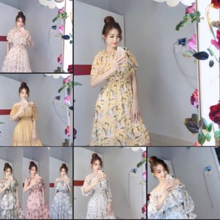 Đầm hoa dáng dài