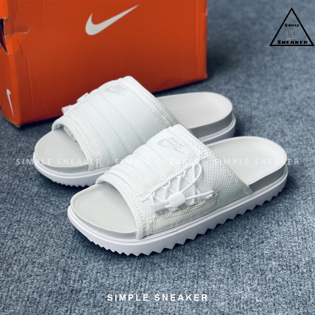 Dép Nike Asuna 🔴Hàng Chính Hãng🔴Nike Asuna Photon Womens Dust White Comfort Sandal Màu Trắng Chuẩn Auth - Simple Sneaker